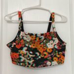 Aerie Brand New ‎ Offline Blurry Black Floral Sports Bra Multi-Color Size Medium Photo 1