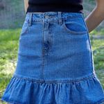 Brandy Melville Y2K ruffled denim mini skirt by J. Galt, size S Photo 0