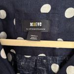 Maeve  by Anthropologie Polka Dot Linen Button Down Short Sleeve Photo 2