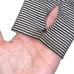 Tangerine  Black & White Striped Quarter Zip Hoodie Photo 2