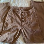 Free People  Women's Tan Button-Front Pants size 0 Photo 1
