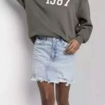 Wild Fable #53 Distressed Mini Skirt in Light Wash Photo 1