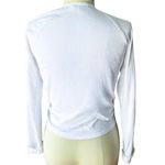 RALPH LAUREN White Tied Front Long Sleeve Cover Up Cardigan Top ~ Women's LARGE Photo 3