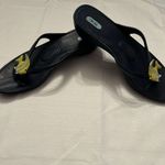 OKAL Womens Flip Flop Sandals Navy Blue / Yellow Tropical Fish Size M 8 Photo 3