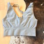 Cuyana NWOT Light Gray Crop Tops Size XS Cut Out Sports Bra Photo 1