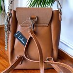 Lulus NWT Convertible Mini Backpack Purse – Tan Brown Faux Leather Photo 3
