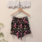 Lost + Wander Jungle Night Tie Shorts in Black Floral Multi Size Small NWT Photo 4