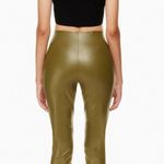 Aritzia Babaton Frida Pant High-waisted Vegan Leather skinny pants Avocado size 8 NWT Photo 2