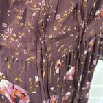 Ulla Johnson Aurora Silk Georgette Maxi Dress Long Sleeve Floral Plum Photo 7