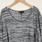 NWT Serena Williams Black and White Space Dye Stripe Tunic Sweater Size 3X Photo 2