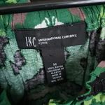 INC International Concepts Green Design Top 3/4 Sleeves Size Medium Petite Photo 4