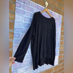 PLANET BY LAUREN One Size Sweater Holey Distressed Lightweight Pullover XL Black Photo 1