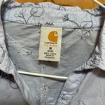 Carhartt Women’s Button Down Western Floral Embroidered Shirt - Medium Photo 2