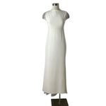 Alexandra Grecco Viola Silk Wedding Gown Ivory Size 8 Open Back White Photo 3
