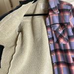 Sage Women's Long Sleeve Plaid Plush Sherpa Lined Fleece Shirt Jacket size s Photo 6