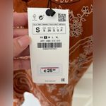 ZARA NWT  100% Cupro Camisole Flowy Tank Women's S Burnt Brown Paisley Photo 5