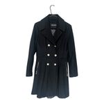 Guess Black Trench Coat with Double-Breasted Style and Wide Lapel Collar Photo 10