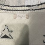 Altar'd State Star Print Deep V Neck Pullover Sweater Off White size M Folklore Photo 3