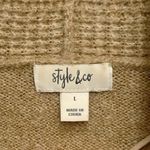 Style & Co  Women’s Sweater Cowl Neck Long Sleeve Pullover Chunky Camel Size L Photo 3