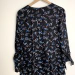Veronica Beard Dress Preston Long Sleeve Ruffle Mini in Black Floral Size 12 Photo 8