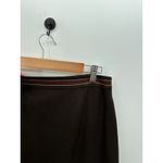 Ann Taylor Loft Womens Brown Floral Embroidered Skirt Wool Rayon Modest SIze 10 Photo 3