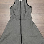 Club Monaco  black‎ grid print textured fit & flare dress size 2 Photo 0