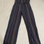 Anthropologie Dolan Blue Striped Halter Crop Pant One Piece Jumpsuit XS Photo 1