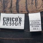 Chico's  Design Brown Textured Lightweight Jacket‎ Shirt Sz. 2 Large 12 Satin Photo 4