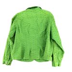 American Vintage Y2K Green Eyelet Embroidered Shirt Jacket Button Down Top Cottagecore Medium Photo 3
