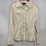 Style & Co . Cream Shimmer Button-Down Shirt Photo 0