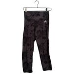 Adidas  Leggings Climalite Rose Print High Rise Cropped Size Small Photo 2