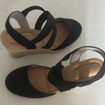 Me Too Black and Tan Wedge Sandals Photo 0
