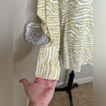Entro NTM: Golden Tan & White Zebra Print Button Down Long Sleeve Blouse Sz S Photo 6