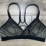 Lululemon  Awake To Lace‎ Unlined Bra Black Beige Size 32C Photo 0