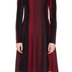 Akris Punto  Long-Sleeve Crewneck A-Line Striped Knit Wool Dress Photo 0