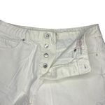 Wild Fable  Women Small High Rise White Denim Cutoff Shorts Button Fly Fringe Hem Photo 2