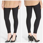 Spanx  Micro Rib Knit Control Top Skimmer Leggings in Black Pants Women's Size XL Photo 1