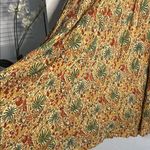 April Cornell Midi Dress Sleeveless Fall Butterfly Cottage Peasant Gauzy Pocket Gold Size L Photo 3