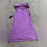 INC International Concepts Tunic/Dress Moonlight Lily Cowl Neck Pockets L NWT Purple Size L Photo 9