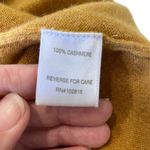 Garnet Hill  100% Cashmere Goldenrod Mustard Yellow Knit Sweater Size XS Photo 7