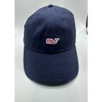 Vineyard Vines Navy Blue Strapback Cap Hat Pink Whale Logo Embroidered Cotton Photo 3