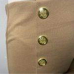 ZARA Camel High-Rise Leggings with Gold Buttons (M / 28) Photo 4