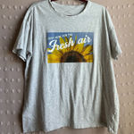 Aerie  Oversized Fresh Air Cotton Short Sleeve Tee Sz M Grey‎ Photo 0
