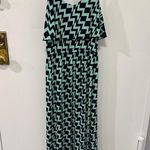 Trixxi  Green and Blue Geometric Maxi Dress Photo 0