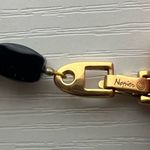 Vintage Napier signed Black Bead Necklace Gold Photo 3