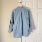 J.Crew  Relaxed Fit Chambray Shirt Womens 8 Blue Long Sleeve Button Up Preppy Photo 9