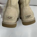 UGG  Australia Size 6 Boots Classic Short Beige Suede Leather Sheepskin Women’s Photo 5