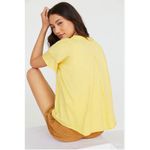 Pilcro  XS Yellow Breezy Split Back Tee Cotton Photo 1