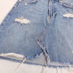Free People  Distressed Blue Denim Skirt Photo 2