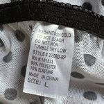 White black polka dot babydoll lingerie size large sequins sheer lace Photo 7